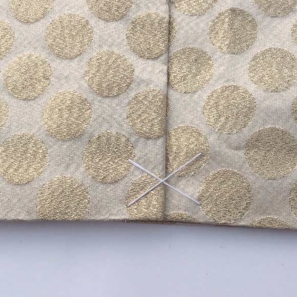 J Crew Silk Metallic Gold Dot Pencil Skirt NWT - Picture 4 of 4